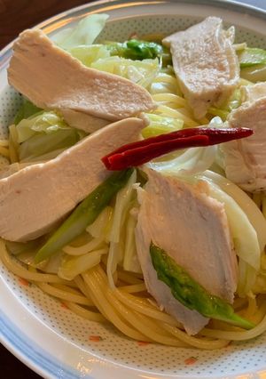 鶏ハムキャベツのペペロンチーノ-レシピのメイン写真