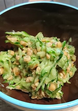 簡単！きゅうりと納豆の混ぜ混ぜ!!-レシピのメイン写真