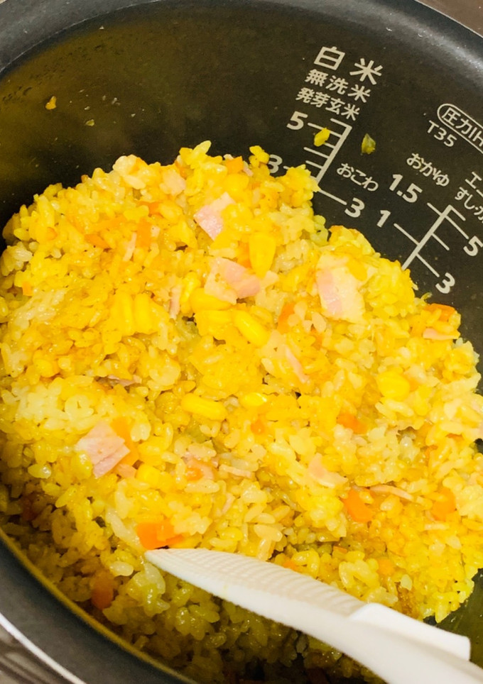 簡単炊飯器でカレーピラフ-レシピのメイン写真