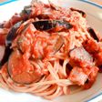 ナスとベーコンのトマトパスタ