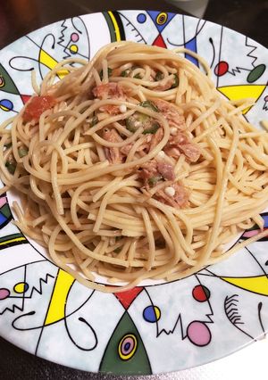 超楽々トマトとオクラの冷製パスタ作ります-レシピのメイン写真