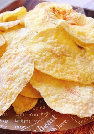 油不使用！レンジで簡単♡ポテトチップス-レシピのメイン写真