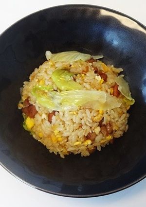 やみつきレタス炒飯-レシピのメイン写真