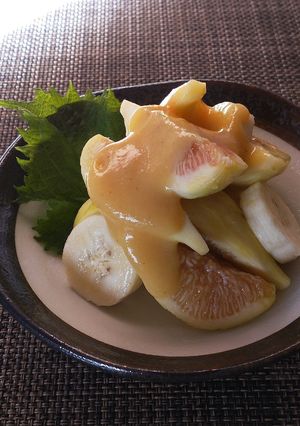 懐石風☆いちじくとバナナの辛子酢味噌和え-レシピのメイン写真