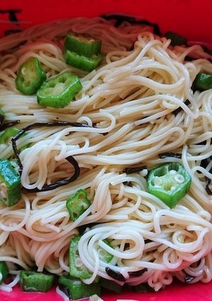 残った素麺塩昆布と混ぜるだけ♪-レシピのメイン写真