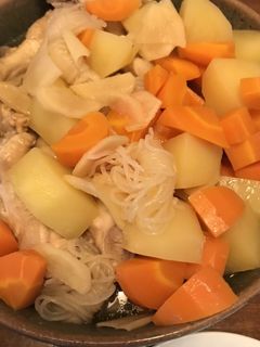 手羽元としらたきのさっぱり煮-レシピのメイン写真