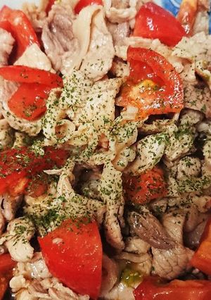 夏バテ防止!トマトとしゃぶしゃぶのサラダ-レシピのメイン写真