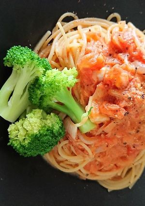 簡単！トマトとツナのクリームパスタ-レシピのメイン写真