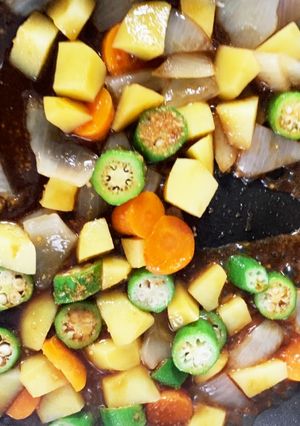じゃがいもオクラの中華漬け炒め煮-レシピのメイン写真