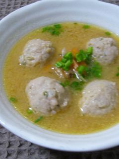 しそ入り肉団子の味噌スープで栄養満点!!-レシピのメイン写真