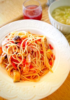 トマトソース好きなパスタ-レシピのメイン写真