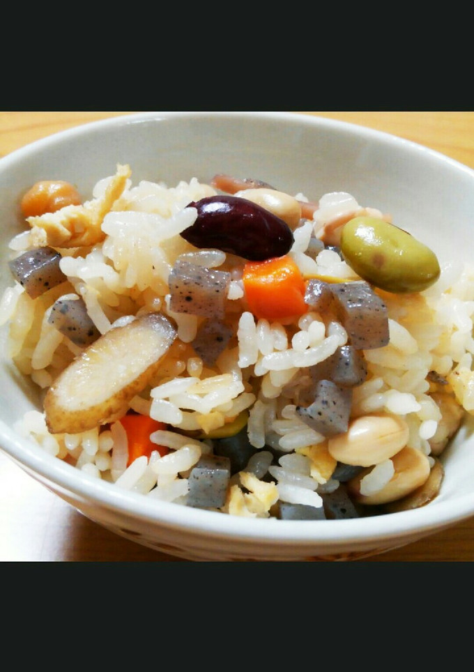 簡単♪お豆と根菜の炊き込みご飯-レシピのメイン写真