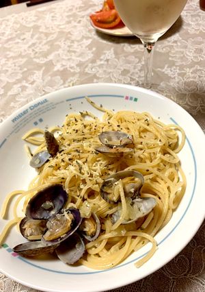 私のフランス料理とあさりのワイン蒸パスタ-レシピのメイン写真