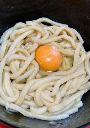 醤油で食べる💛釜玉うどん✨冷やし-レシピのメイン写真