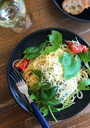 ルッコラとトマトの冷製パスタ-レシピのメイン写真