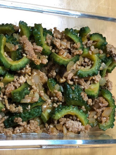 ゴーヤのひき肉炒めカレー風味-レシピのメイン写真