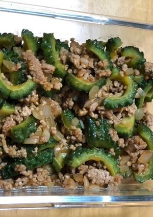 ゴーヤのひき肉炒めカレー風味-レシピのメイン写真