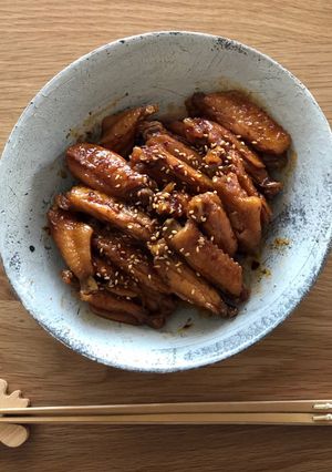 ホットクック 韓国風手羽中の煮物-レシピのメイン写真
