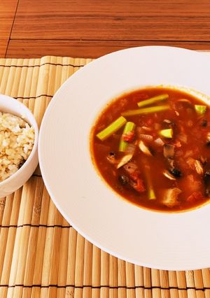 糖質オフ 妊婦飯 トマトシーフードスープ-レシピのメイン写真