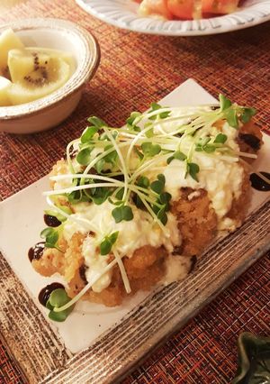 鶏の唐揚げ。豆鼓ソース。タルタルソース。-レシピのメイン写真