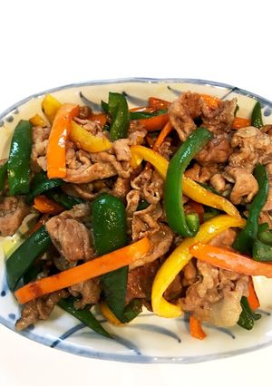 豚肉とカラーピーマンの炒め物-レシピのメイン写真