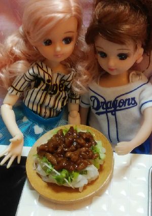 リカちゃんサイズ♡野球シリꕤ味噌そぼろ飯-レシピのメイン写真