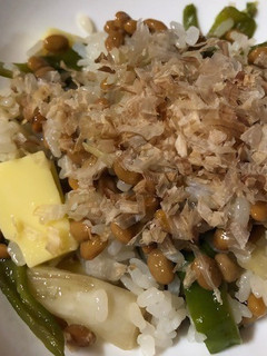 納豆とピーマンのたっぷりかつお節ご飯-レシピのメイン写真
