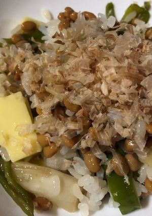 納豆とピーマンのたっぷりかつお節ご飯-レシピのメイン写真