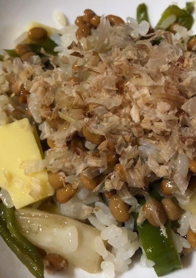 納豆とピーマンのたっぷりかつお節ご飯-レシピのメイン写真