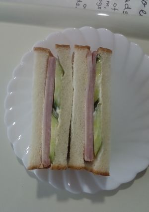 キュウリとベーコンのサンドイッチ｡-レシピのメイン写真