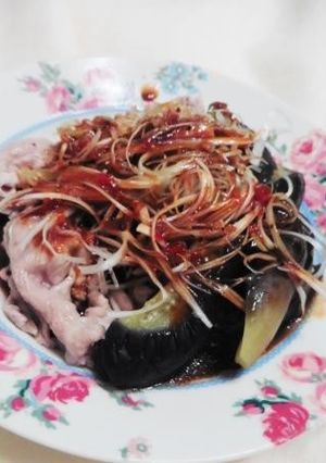 なすと豚しゃぶのサラダ！みそだれソース-レシピのメイン写真