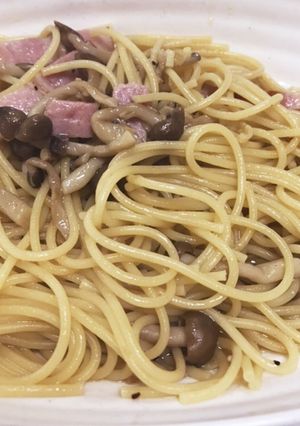 ベーコンとシメジのスープパスタ-レシピのメイン写真