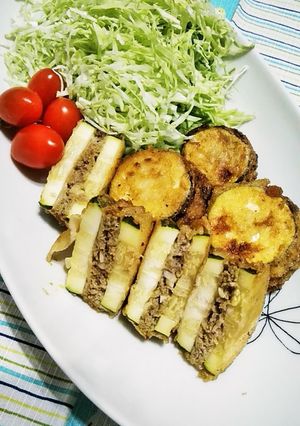 ズッキーニのはさみ揚げ☆カレー風味-レシピのメイン写真