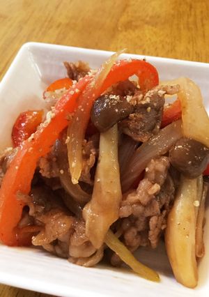牛肉.パプリカ.しめじの簡単炒め-レシピのメイン写真