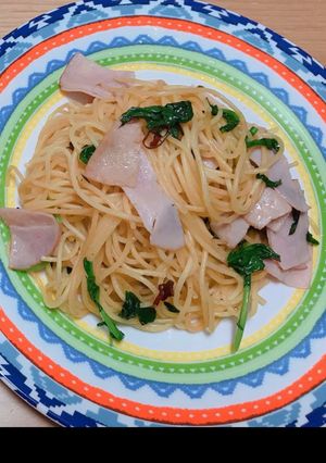 サラダ菜パスタ-レシピのメイン写真