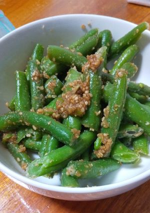 簡単!いんげん豆のごま和え-レシピのメイン写真