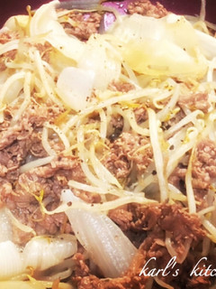 簡単レンジで野菜加熱牛肉炒め-レシピのメイン写真