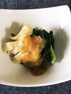 ニラと油揚げの辛子酢味噌和え-レシピのメイン写真