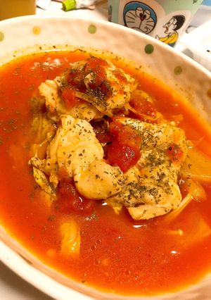 ダイエット食！白菜と鶏肉のトマト煮込み-レシピのメイン写真