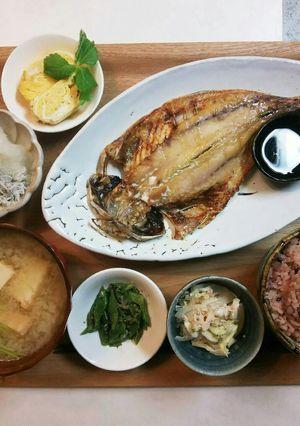 夕飯 鯵の干物 しらすと大根おろし-レシピのメイン写真