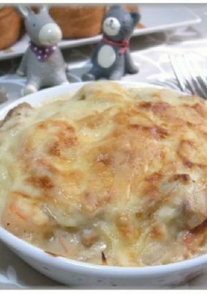 海老とツナのスパゲティグラタン-レシピのメイン写真