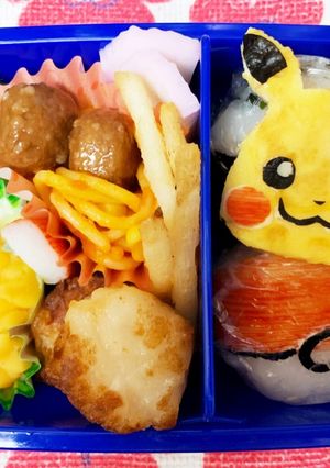 簡単キャラ弁★ピカチュー＆ボール-レシピのメイン写真