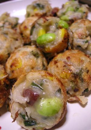 枝豆とコーンのチーズたこ焼き-レシピのメイン写真