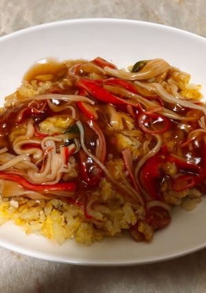 激安・激ウマのあんかけ天津飯チャーハン-レシピのメイン写真