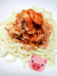 レンジで豚キムチうどん◎-レシピのメイン写真
