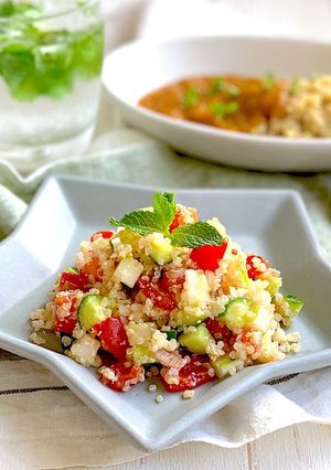 キヌアとコロコロ野菜はちみつレモンサラダ-レシピのメイン写真