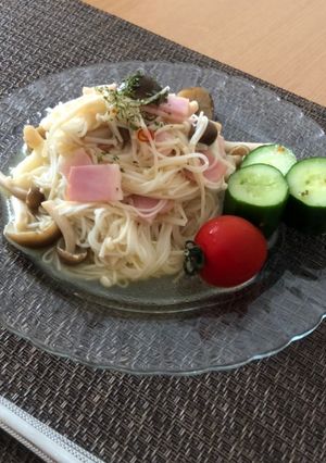 簡単すぎるきのこの冷製パスタ風素麺-レシピのメイン写真