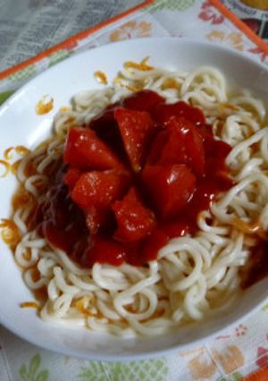 トマト･カラーで冷やしうどん-レシピのメイン写真