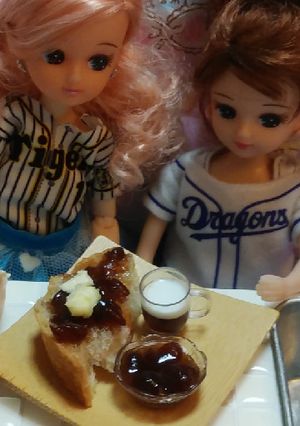 リカちゃんꕤ野球シリ*小倉マーガリン-レシピのメイン写真