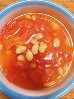 夏に!簡単トマトスープ♪大豆入りコンソメ-レシピのメイン写真